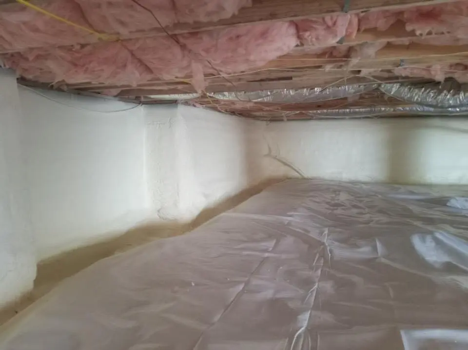 Crawl space encapsulation with closed-cell spray foam for Spray Foam Roofing in North Miami Beach